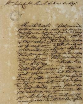 Carta de Matheus da Cunha Telles para o Capitão Manoel Antônio de Magalhães de 9 de fevereiro de ...