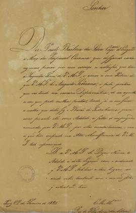 Carta com requerimento direcionado ao Imperador D. Pedro I (1798- 1834), em favor do brigadeiro A...