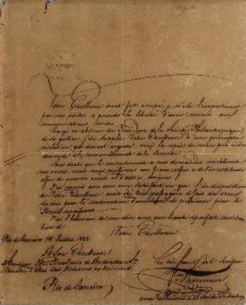 Despacho de 19 de julho de 1822, de Karl Wilhelm von Theremin, Cônsul-geral da Prússia no Brasil,...