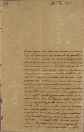 Oficio de Manuel de Assis Mascarenhas (1805-1867), encaminhado a Miguel Calmon du Pin e Almeida (...