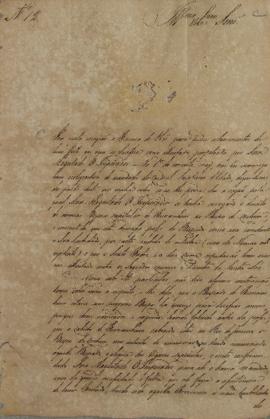 Oficio nº 12 datado em 10 de setembro de 1825 de Francisco Corrêa Vidigal (s.d-1838) a Luis José ...