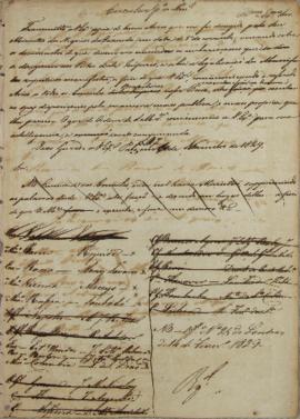 Circular enviada para o corpo diplomático em 7 de novembro de 1829, transmitindo a cópia de um av...