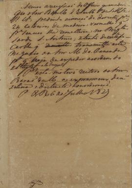 Minuta da carta de 26 de julho de 1829, enviada a Wenzel Philipp Leopold (1784-1851), Barão de Ma...