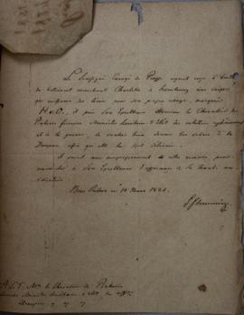 Despacho de 18 de março de 1821, de John Hemming, dirigido a Silvestre Pinheiro Ferreira (1769-18...