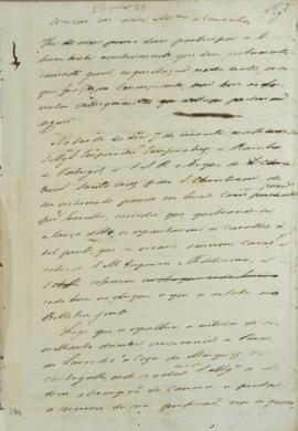 Circular enviada ao corpo diplomático em 02 de dezembro de 1829, informando sobre um acidente env...