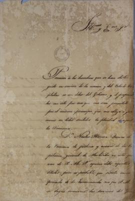 Oficio do conselheiro Lucas José Obes (1782 – 1838) enviado em 10 de maio de 1822, a José Bonifác...