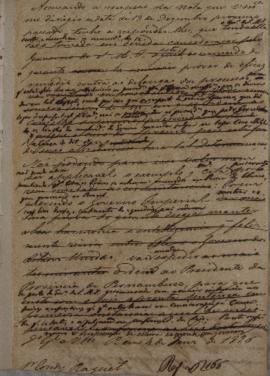 Minuta de despacho de 4 de janeiro de 1826, endereçada a Condy Raguet (1784-1842), Cônsul dos Est...