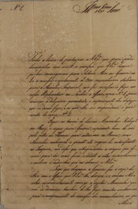 Carta nº 2 de Vicente Antônio da Costa (s.d) a Luís José de Carvalho e Melo (1764-1826), abordand...