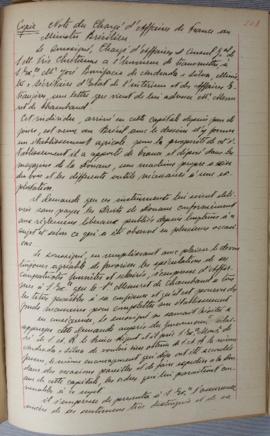 Cópia da nota de 27 de janeiro de 1822, de Jean-Baptiste Maler (s.d.), Cônsul-geral da França no ...