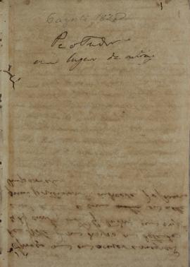 Minuta de despacho de 6 de agosto de 1828, endereçada a Guilherme Tudor (1779-1830), encarregado ...