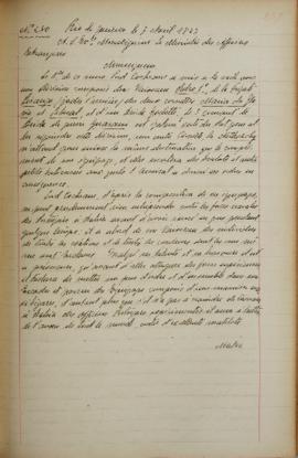 Despacho de 7 de abril de 1823, de Jean-Baptiste Maler (s.d.-s.d.), cônsul-geral da França no Bra...