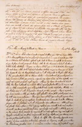Cópia de ofício enviado pelo Monsenhor Francisco Corrêa Vidigal (s.d.-1838) para Antônio Telles d...