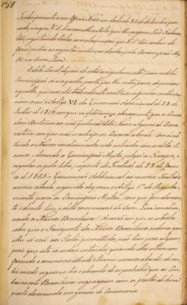 Cópia de despacho enviado por Francisco Carneiro de Campos (1765-1842), para Eustaquio Adolfo de ...