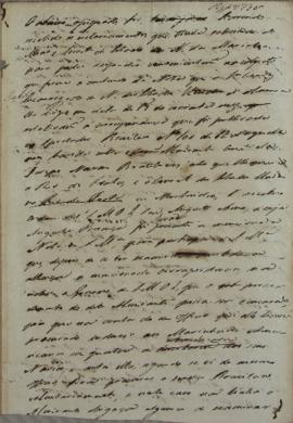 Minuta de despacho de 30 de setembro de 1826, do conselheiro, ministro e secretário de Estado dos...
