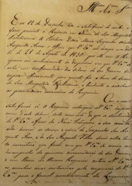 Ofício original, enviado por Luís da Silva Mouzinho de Albuquerque, ao Monsenhor Francisco Corrêa...