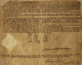 Carta patente de reconhecimento da Independência do Brasil assinada por D. João VI (1767-1826), e...