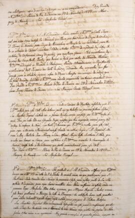 Cópia de despacho enviado por Lúcio Soares Teixeira de Gouveia (1792-1838), para o Monsenhor Fran...