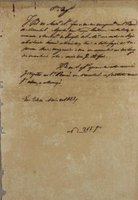 Despacho de José Bonifácio de Andrada e Silva (1763-1838) para Philippe Leopold Wenzel, Barão de ...
