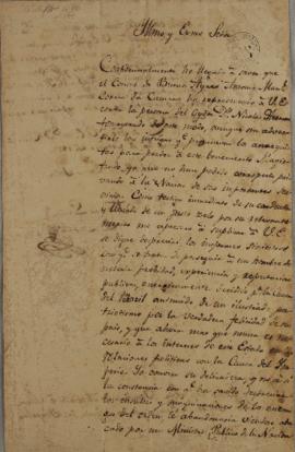 Carta de 26 de dezembro de 1822, escrita por Tomás García de Zuñiga (1780-1843) para José Bonifác...