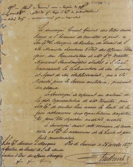Nota a João Severiano Maciel da Costa (1769-1833), Marques de Queluz, informando que Krauter, neg...