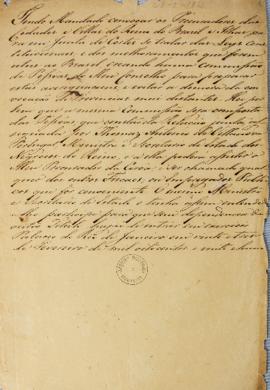 Decreto de 23 de fevereiro de 1821 convocando os procuradores das cidades e vilas do Reino do Bra...
