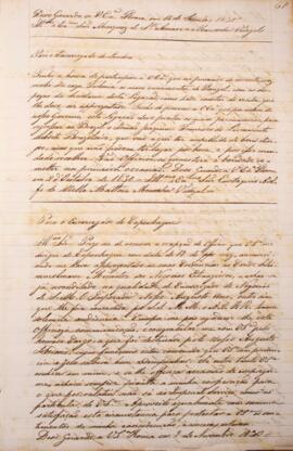 Cópia de ofício enviado pelo Monsenhor Francisco Correia Vidigal (1766-1838) para Pedro Affonso d...