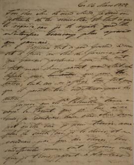 Carta original, sem indicação de autoria, enviada a Sir Charles Stuart (1779-1845), Barão de Roth...