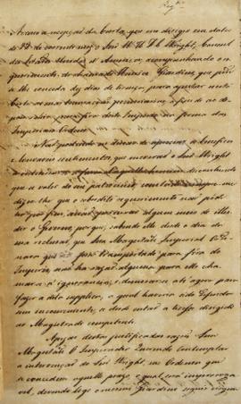 Minuta de 23 de fevereiro de 1828, de João Carlos Augusto de Oeinhausen (s.d.-1838), Marquês de A...