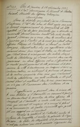 Ofício de 14 de novembro de 1823, de Jean-Baptiste Maler (s.d.), Cônsul-geral da França no Brasil...