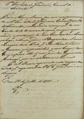 Circular enviada por Pedro Álvares Diniz (s.d.) para José Estevão Graudaux e o Consul de Sardenha...