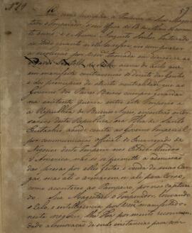 Cópia de despacho n.19 enviado por João Carlos Augusto de Oyenhausen-Gravenburg (1776-1838), Marq...