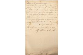 Cópia de ofício enviado por Miguel Calmon Du Pin e Almeida (1796-1865), Marquês de Abrantes, para...