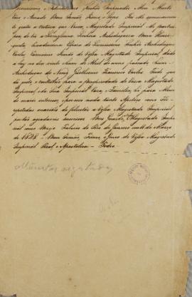 Minuta de 11 de março de 1828, de D. Pedro I (1798-1834), endereçada ao Imperador da Áustria, em ...