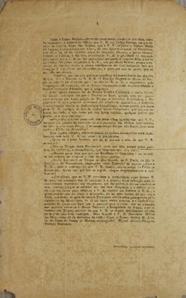 Cópia de ofício de 15 de setembro de 1822, enviado por Miguel Antonio Flangini (s.d) para Álvaro ...