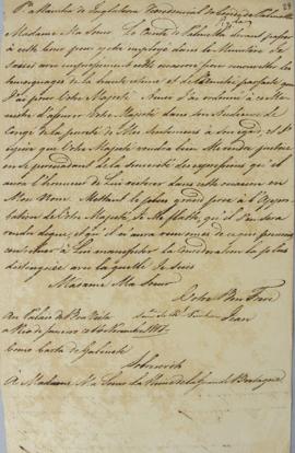 Carta credencial enviada ao Príncipe Regente da Grã-Bretanha Jorge IV (1762-1830) e a Rainha Caro...