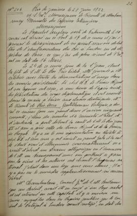 Despacho de 28 de junho de 1822, de Jean-Baptiste Maler (s.d.-s.d.), cônsul-geral da França no Br...
