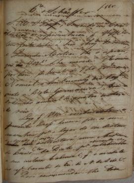 Minuta de correspondência para Anton von Schaeffer (1779-1835), informa que o Imperador achou por...