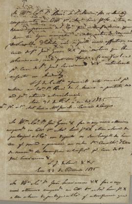 Conjunto de circulares enviadas em 22 de fevereiro de 1825, abordando os tópicos discutidos na re...
