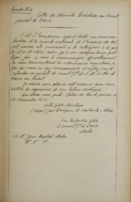 Correspondência de 10 de novembro de 1822, de José Bonifácio de Andrada e Silva (1763-1838), a Je...