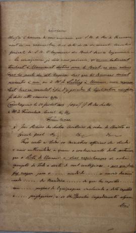 Despacho de 23 de julho de 1827, assinado por D’Olfers, encarregado dos negócios da Prússia. O do...