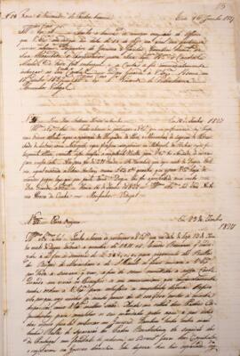 Cópia de ofício enviado pelo Monsenhor Francisco Corrêa Vidigal (s.d.-1838) para João Antônio Per...