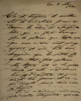 Carta original, sem indicação de autoria, enviada a Sir Charles Stuart (1779-1845), Barão de Roth...