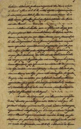 Despacho enviado ao Imperador D. Pedro I (1798- 1834) pelo conselho de procuradores da província ...