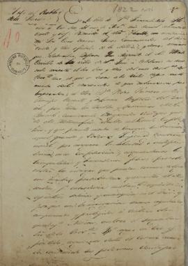 Cópia da Ata de 3 de novembro de 1822 de celebração realizada pelo Cabildo de Vila de San Fernand...