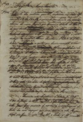 Despacho enviado para Francisco Muniz Tavares (1793-1876) em 19 de junho de 1829 sobre ao conclav...