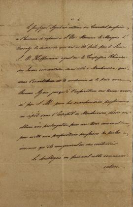 Despacho de 14 de julho de 1828, assinado pelo agente do consulado da Prússia, endereçado a João ...