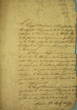 Carta do ministro Russo Pedro Balk Polleff (s.d.) enviada no dia 13 de março de 1817, ao diretor ...