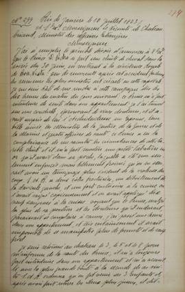 Despacho de 10 de junho de 1823, de Jean-Baptiste Maler (s.d.-s.d.), cônsul-geral da França no Br...