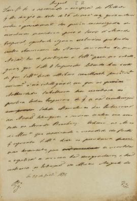 Minuta de 27 de julho de 1824, de Luis José de Carvalho e Melo (1764-1826), conselheiro, ministro...