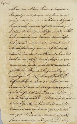 Cópia de nota diplomática enviada do Rio de Janeiro, por D. João VI (1767 – 1826) em 24 de maio d...